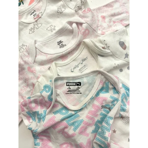 Baby Girls 3-6 Month Onsies Bodysuits Lot of 5 - Picture 2 of 9